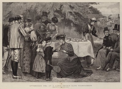 Afternoon Tea bij een Lawn Tennis Club Toernooi door Edward Frederick Brewtnall